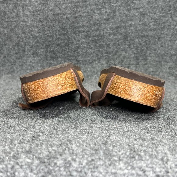 Birkenstock Gizeh Sandals Womens Size 8 Brown Oiled Leather Slip Thong Flip Flop - Picture 12 of 13